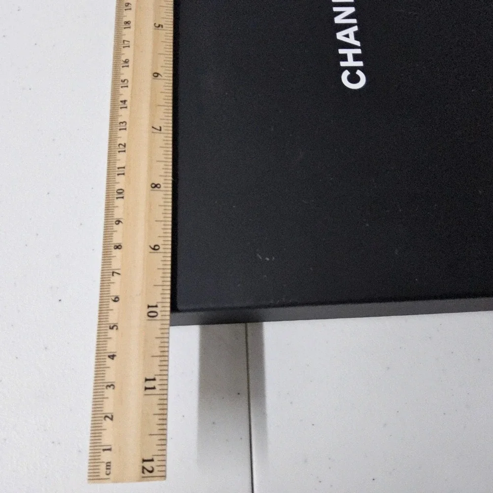 Chanel Black Gift Box Empty Designer‎ Storage 10x8x1.25 Luxury Packaging